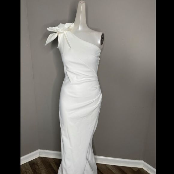 NWT Chiara Boni La Petite Robe Gosia One-Shoulder Gown US 14 $995 - Picture 6 of 9